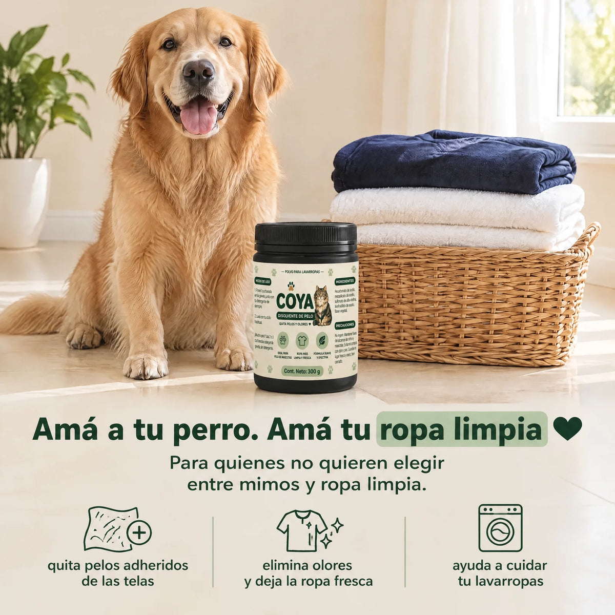 Disolvente de Pelo COYA 6 en 1: el pelo se va con el lavado