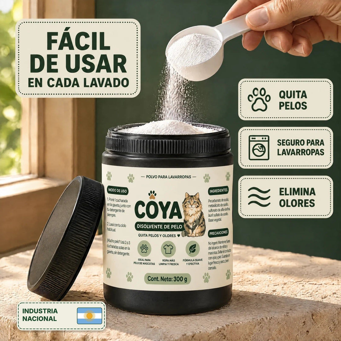 Disolvente de Pelo COYA 300 g — industria nacional